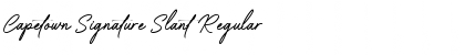 Download Capetown Signature Slant Regular Font