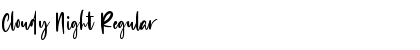Download Cloudy Night Font