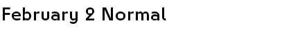 Download February 2 Normal Font