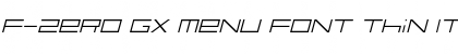 Download F-Zero GX Menu Font Thin Font