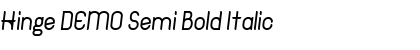 Download Hinge DEMO Semi Bold Italic Font