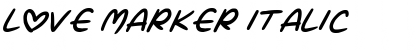 Download Love Marker Italic Font Title Preview