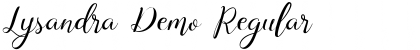 Download Lysandra Demo Regular Font Title Preview
