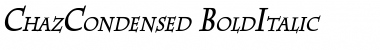 Download ChazCondensed BoldItalic Font