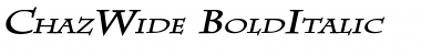 Download ChazWide BoldItalic Font