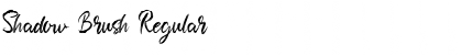 Download Shadow Brush Regular Font Title Preview