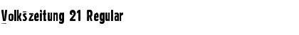 Download Volkszeitung 21 Font