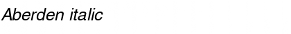 Download Aberden italic Font Download Aberden italic Font
