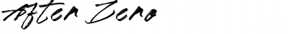 Download After Zero Font Download After Zero Font