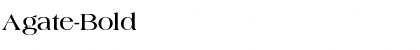 Download Agate-Bold Font