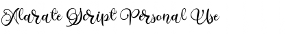 Download Alarate Script Personal Use Font