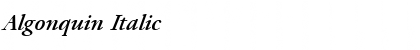Download Algonquin Italic Font Download Algonquin Italic Font