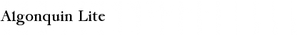 Download Algonquin Lite Font Download Algonquin Lite Font