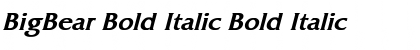 Download BigBear Bold Italic Bold Italic Font