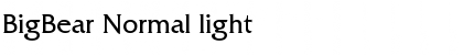 Download BigBear Normal light Font