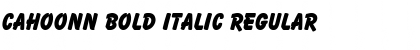 Download Cahoonn Bold Italic Regular Font