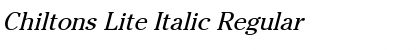 Download Chiltons Lite Italic Regular Font