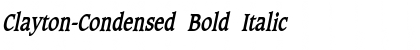 Download Clayton-Condensed Bold Italic Font