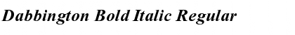 Download Dabbington Bold Italic Regular Font