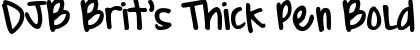 Download DJB Brit's Thick Pen Font Download DJB Brit's Thick Pen Font