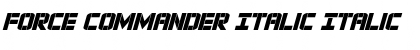 Download Force Commander Italic Font