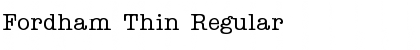 Download Fordham Thin Regular Font