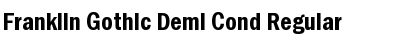 Download Franklin Gothic Demi Cond Regular Font