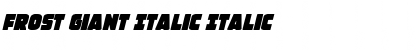 Download Frost Giant Italic Font