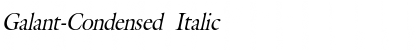 Download Galant-Condensed Italic Font