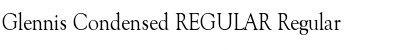 Download Glennis Condensed REGULAR Regular Font