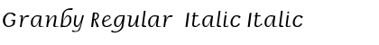 Download Granby Regular  Italic Font