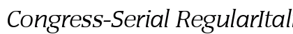Congress-Serial RegularItalic Preview
