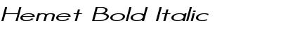 Download Hemet Bold Italic Font