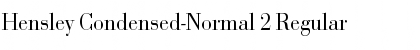 Download Hensley Condensed-Normal 2 Regular Font
