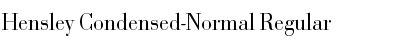 Download Hensley Condensed-Normal Regular Font
