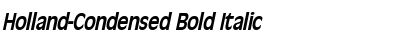 Download Holland-Condensed Bold Italic Font