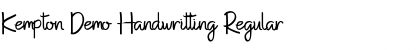 Download Kempton Demo Handwritting Regular Font