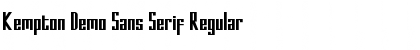 Download Kempton Demo Sans Serif Regular Font
