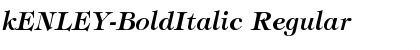 Download kENLEY-BoldItalic Regular Font