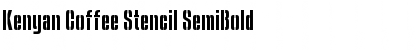 Download Kenyan Coffee Stencil SemiBold Font
