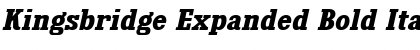 Download Kingsbridge Expanded Bold Italic Font