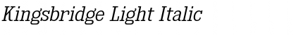 Download Kingsbridge Light Italic Font