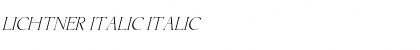 Download Lichtner Italic Italic Font Title Preview