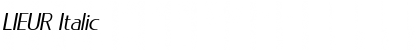 Download LIEUR Italic Font Title Preview Download LIEUR Italic Font Title Preview