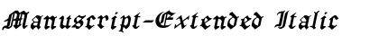 Download Manuscript-Extended Italic Font
