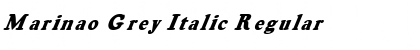 Download Marinao Grey Italic Regular Font