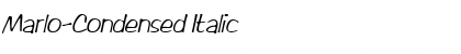 Download Marlo-Condensed Italic Font