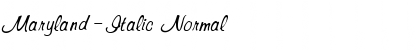Download Maryland-Italic Normal Font
