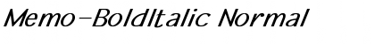 Download Memo-BoldItalic Normal Font