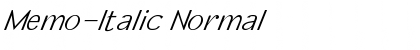 Download Memo-Italic Normal Font